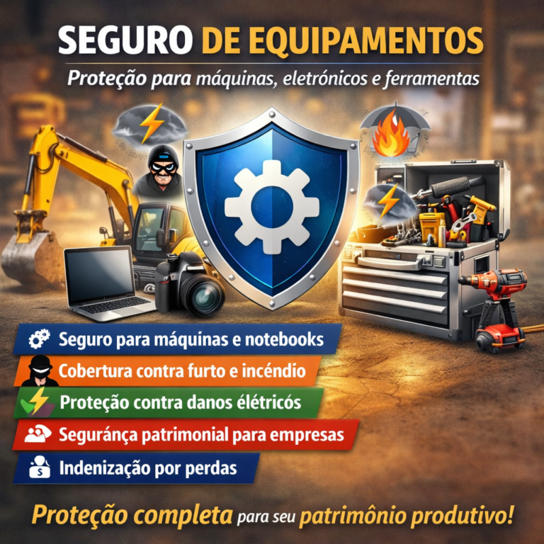 Seguro de Equipamentos e Bens – Proteção para Máquinas, Eletrônicos e Ferramentas.