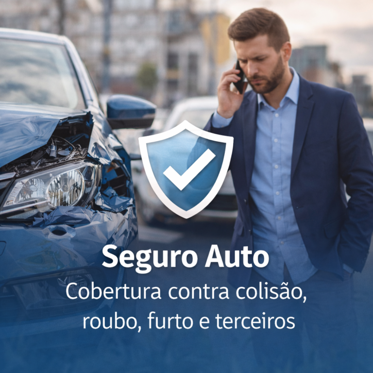 Seguro auto completo com cobertura contra colisão, roubo, furto e proteção para terceiros. Segurança e tranquilidade ao dirigir.